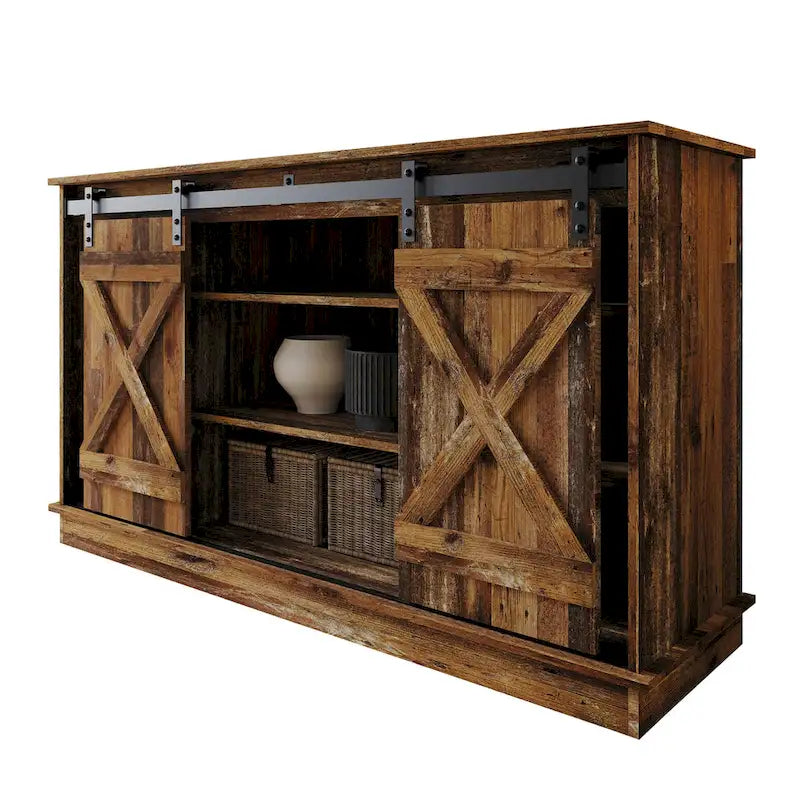 Mobile porta TV a console a forma di X in stile vintage CraftPorch