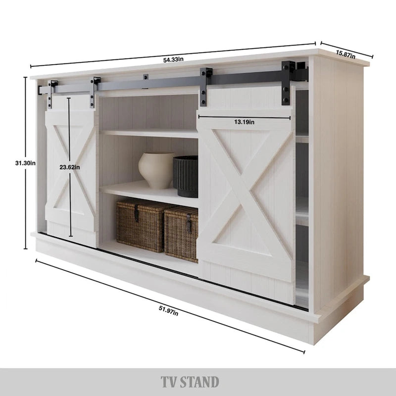 Mobile porta TV a console a forma di X in stile vintage CraftPorch