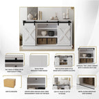 Mobile porta TV a console a forma di X in stile vintage CraftPorch