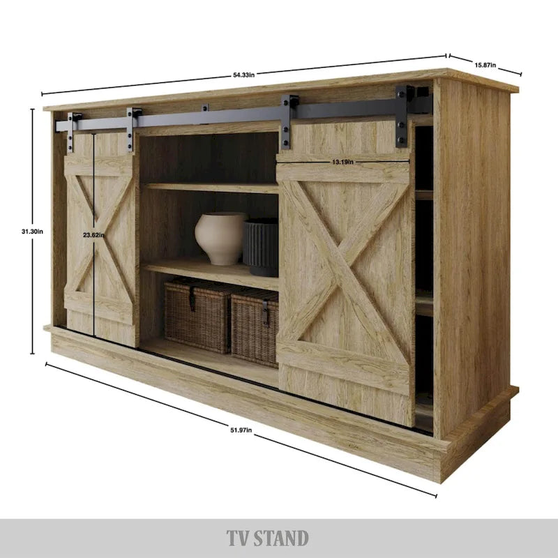 Mobile porta TV a console a forma di X in stile vintage CraftPorch