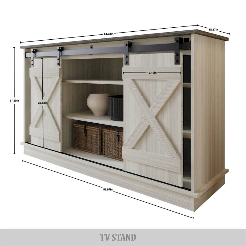 Mobile porta TV a console a forma di X in stile vintage CraftPorch