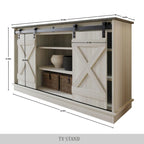 Mobile porta TV a console a forma di X in stile vintage CraftPorch