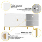 Credenza laterale portaoggetti multimediale lucida a 3 ante Clihome