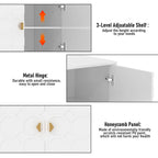 Credenza laterale portaoggetti multimediale lucida a 3 ante Clihome