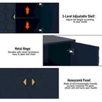 Credenza laterale portaoggetti multimediale lucida a 3 ante Clihome