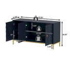 Credenza laterale portaoggetti multimediale lucida a 3 ante Clihome