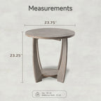 COZAYH Table d'appoint de ferme rustique avec étagère de rangement, Table d'appoint de style campagne française, Ronde