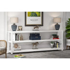 Console étroite extra longue de 70,8 pouces, table de canapé, table d'entrée avec 3 étagères de rangement