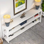 Console étroite extra longue de 70,8 pouces, table de canapé, table d'entrée avec 3 étagères de rangement