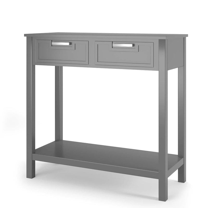 Console Table d'Entrée avec 2 Tiroirs et Étagère Inférieure