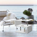 3 Tier S-Shaped End Table Wood Side Table with Storage Shelf - 20.7H x 17.3W x 14.9D