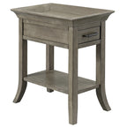 Tavolino Leick Home One Drawer Tradizionale Cherry con Bordo a Vassoio e Ripiano