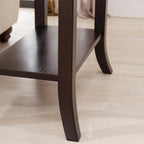 Tavolino Leick Home One Drawer Tradizionale Cherry con Bordo a Vassoio e Ripiano