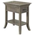 Tavolino Leick Home One Drawer Tradizionale Cherry con Bordo a Vassoio e Ripiano
