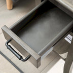 Tavolino Leick Home One Drawer Tradizionale Cherry con Bordo a Vassoio e Ripiano