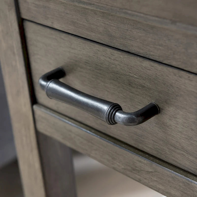 Tavolino Leick Home One Drawer Tradizionale Cherry con Bordo a Vassoio e Ripiano