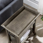 Tavolino Leick Home One Drawer Tradizionale Cherry con Bordo a Vassoio e Ripiano