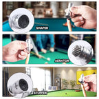 GSE Outil 3-en-1 pour Pointe de Queue de Billard (Ponceur/Formeur/Aérateur), Outil pour Pointe de Queue de Billard – Accessoires de Queue de Billard