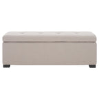 SAFAVIEH Harper Panca Contenitore Grande Tufted in Similpelle Marrone - 46,9 x 18,3 x 16,7 - 47Lx18Px17A