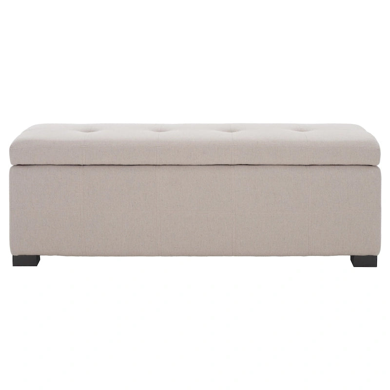 SAFAVIEH Harper Panca Contenitore Grande Tufted in Similpelle Marrone - 46,9 x 18,3 x 16,7 - 47Lx18Px17A