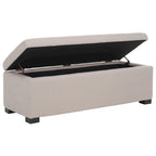 SAFAVIEH Harper Panca Contenitore Grande Tufted in Similpelle Marrone - 46,9 x 18,3 x 16,7 - 47Lx18Px17A