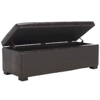 SAFAVIEH Harper Panca Contenitore Grande Tufted in Similpelle Marrone - 46,9 x 18,3 x 16,7 - 47Lx18Px17A