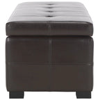 SAFAVIEH Harper Panca Contenitore Grande Tufted in Similpelle Marrone - 46,9 x 18,3 x 16,7 - 47Lx18Px17A