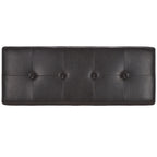 SAFAVIEH Harper Panca Contenitore Grande Tufted in Similpelle Marrone - 46,9 x 18,3 x 16,7 - 47Lx18Px17A