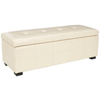 SAFAVIEH Harper Panca Contenitore Grande Tufted in Similpelle Marrone - 46,9 x 18,3 x 16,7 - 47Lx18Px17A
