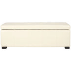 SAFAVIEH Harper Panca Contenitore Grande Tufted in Similpelle Marrone - 46,9 x 18,3 x 16,7 - 47Lx18Px17A