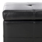 SAFAVIEH Harper Panca Contenitore Grande Tufted in Similpelle Marrone - 46,9 x 18,3 x 16,7 - 47Lx18Px17A