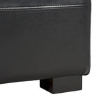 SAFAVIEH Harper Panca Contenitore Grande Tufted in Similpelle Marrone - 46,9 x 18,3 x 16,7 - 47Lx18Px17A