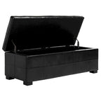 SAFAVIEH Harper Panca Contenitore Grande Tufted in Similpelle Marrone - 46,9 x 18,3 x 16,7 - 47Lx18Px17A