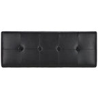 SAFAVIEH Harper Panca Contenitore Grande Tufted in Similpelle Marrone - 46,9 x 18,3 x 16,7 - 47Lx18Px17A