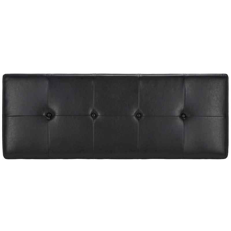 SAFAVIEH Harper Panca Contenitore Grande Tufted in Similpelle Marrone - 46,9 x 18,3 x 16,7 - 47Lx18Px17A