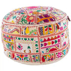 Pouf Rotondo Geometric Acle in Cotone da 56 cm