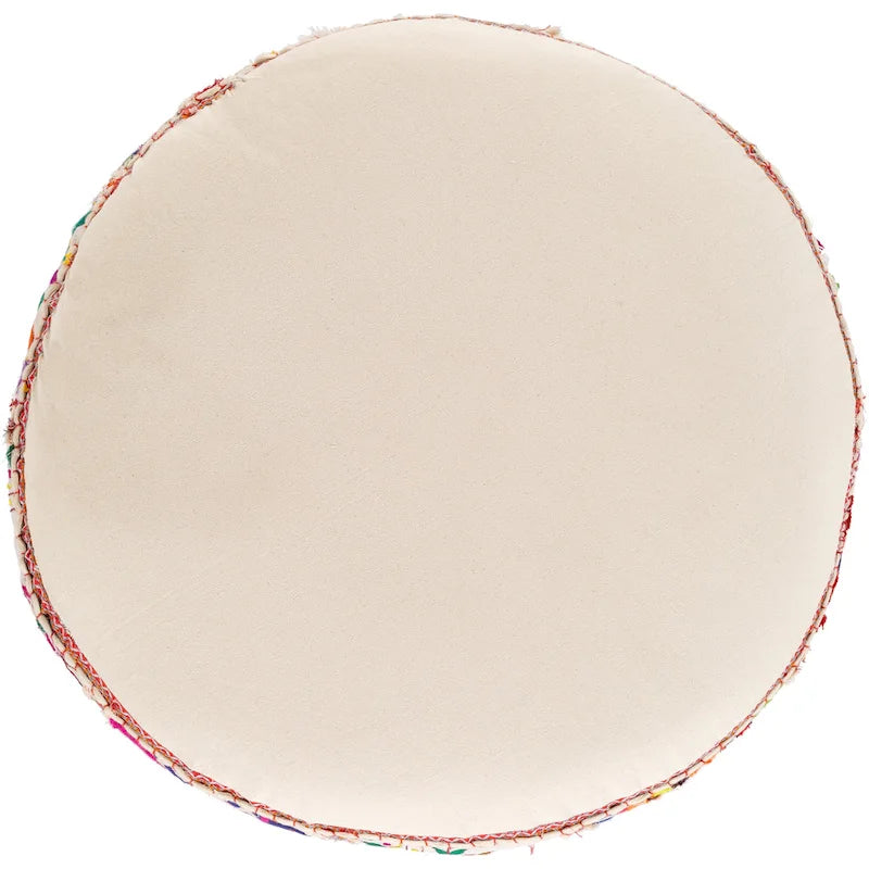 Pouf Rotondo Geometric Acle in Cotone da 56 cm