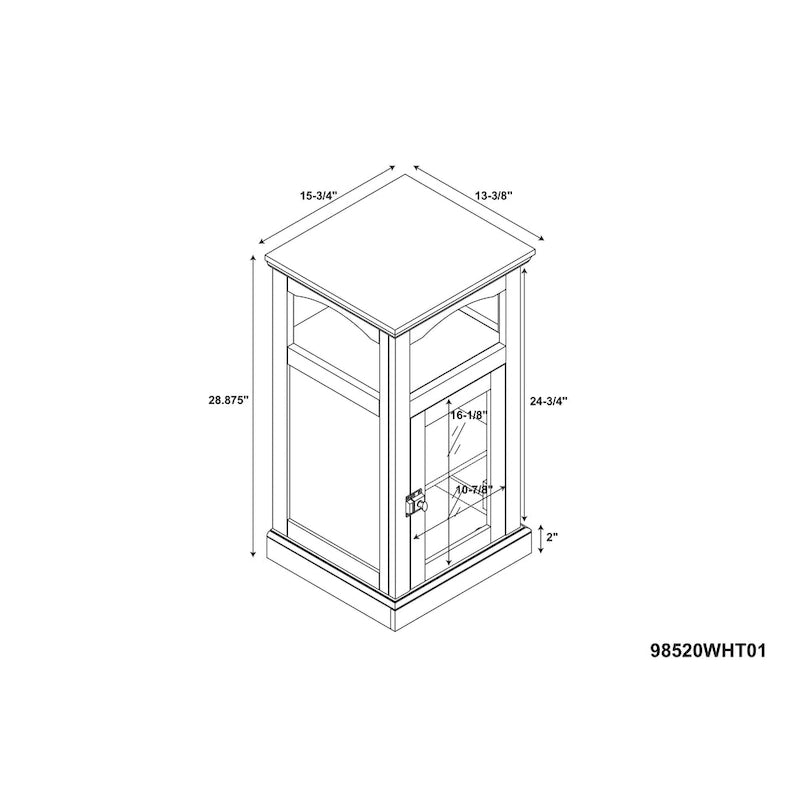 Mobiletto contenitore Scarsdale Demi bianco