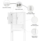 Spirich Home Mobiletto da Bagno Sopra il WC, Scaffale Bagno Sopra il Water, Salvaspazio Organizzatore Bagno, Bianco