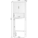 Spirich Home Mobiletto da Bagno Sopra il WC, Scaffale Bagno Sopra il Water, Salvaspazio Organizzatore Bagno, Bianco