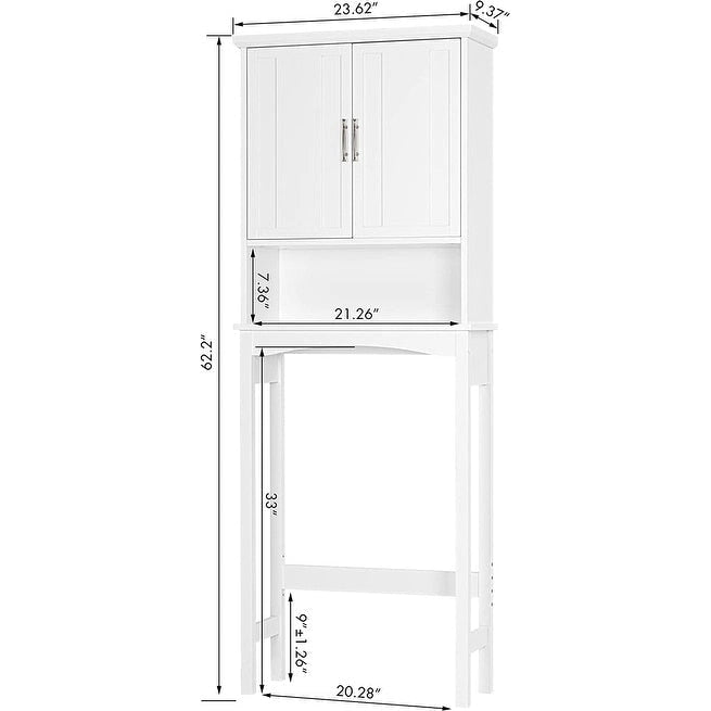 Spirich Home Mobiletto da Bagno Sopra il WC, Scaffale Bagno Sopra il Water, Salvaspazio Organizzatore Bagno, Bianco