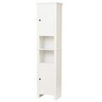 Armoire de salle de bain en MDF blanc, 170 cm de haut, avec lingère