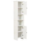 Armoire de salle de bain en MDF blanc, 170 cm de haut, avec lingère