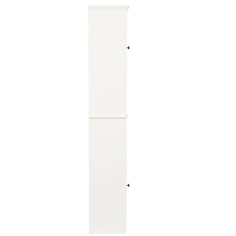 Armoire de salle de bain en MDF blanc, 170 cm de haut, avec lingère