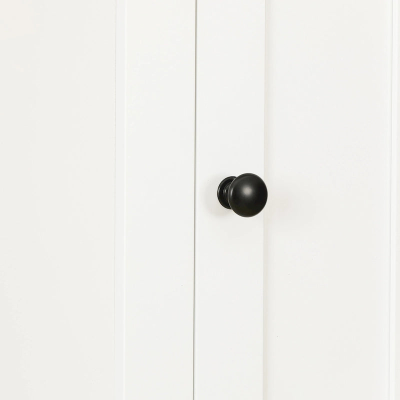 Armoire de salle de bain en MDF blanc, 170 cm de haut, avec lingère