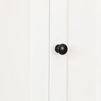 Armoire de salle de bain en MDF blanc, 170 cm de haut, avec lingère