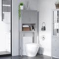 kleankin Meuble de Rangement WC Moderne, Organisateur de Salle de Bain à Double Porte