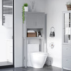 kleankin Meuble de Rangement WC Moderne, Organisateur de Salle de Bain à Double Porte
