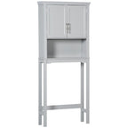 kleankin Meuble de Rangement WC Moderne, Organisateur de Salle de Bain à Double Porte