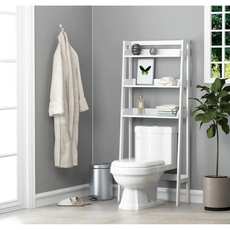 UTEX Organizer da bagno a 3 ripiani sopra il WC, salvaspazio da bagno, collezione salvaspazio